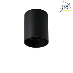 Ceiling surface unit for LED modules, round, deepened, IP20, max. 8W, structured black