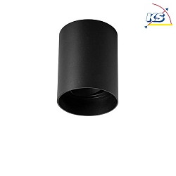 Ceiling surface unit for LED modules, round, deepened, IP20, max. 8W, structured black