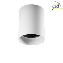 Ceiling surface unit for LED modules, round, deepened, IP20, max. 8W, structured white / black