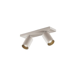 Rampe de projecteurs TAGES � 2 flammes, angulaire, langue GU10 IP20, blanc mat gradable