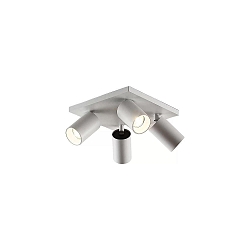 Luminaire de plafond TAGES 4 flammes, carr� GU10 IP20, noir mat gradable