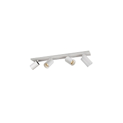 Rampe de projecteurs TAGES 4 flammes, angulaire, langue GU10 IP20, noir mat gradable