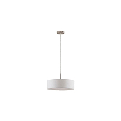 Luminaire à suspension TIM Ø 40CM haut bas, avec diffuseur E27 IP20, nickel mat gradable