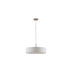 Luminaire à suspension TIM Ø 50CM haut bas, avec diffuseur E27 IP20, nickel mat gradable