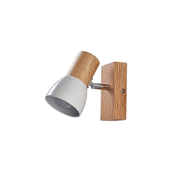 Applique et plafonnier ELTASSO � 1 flamme, r�glable E14 IP20, lumi�re en bois gradable