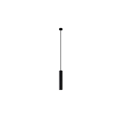 Luminaire à suspension TOMEK 350MM à 1 flamme, cylindrique, rigide GU10 IP20, noir mat gradable