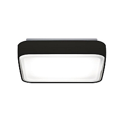 LED ceiling luminaire KORI 31 x 31cm, direct / indirect, 15W 3000K 1370lm, shade chintz black / opal