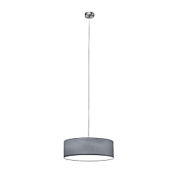 Pendant luminaire SOFT TUBE 580, Ø 48cm, 5 x E27 max. 60W, matt nickel / shade chintz grey / diffuser PC