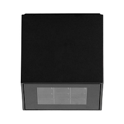 Outdoor LED ceiling luminaire BLOKK, square, IP54, 22W 3000K 2030lm 30°, structured graphite