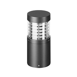 Luminaire en forme de borne ZAGAMI IP54 cylindrique, commutable LED IP54, gris graphite 