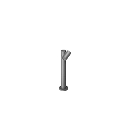 Borne d'éclairage LUZON à 1 flamme GU10 IP65, couvert de poudre, gris graphite gradable
