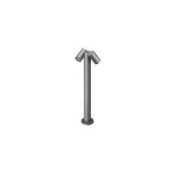 Borne d'éclairage LUZON à 2 flammes GU10 IP65, couvert de poudre, gris graphite gradable