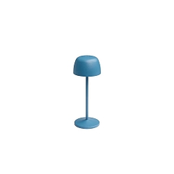 Lampe de table à accu ROSS Bas, avec variateur tactile IP54, bleu gradable