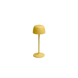 Lampe de table à accu ROSS Bas, avec variateur tactile IP54, jaune gradable