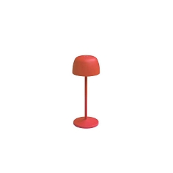 Lampe de table à accu ROSS Bas, avec variateur tactile IP54, mat, rouge gradable