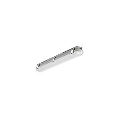 Luminaire pour locaux humides HUMID ONE - 58CM commutable, multipower, câblé en continu IP65, gris 