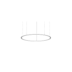 Luminaire � suspension ANDROS IN/OUT � 180CM contr�lable par DALI IP20, couvert de poudre, noir mat gradable