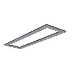élément acoustique SILENTIUM LONG 167x47CM angulaire, gris