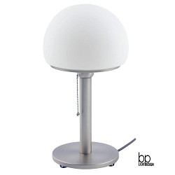 Lampe de table RETRO avec chane d'interrupteur  tirette E27 IP20, chrome, mat, nickel bross, opale 