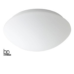 Premium ceiling luminaire with ceramic lamp socket, opal matt glass,  36cm, 2x E27 max. 75W