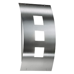 Outdoor wall luminaire AQUA TOMA, IP44, E27 max. 75W, stainless steel / opal glass, brushed