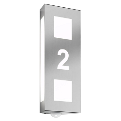 Num�ro de maison lumineux AQUA TRILO SENSOR - HOUSE NR CUTTED 2 voies, pr�t � l'emploi