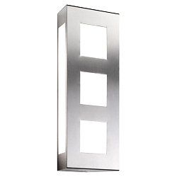 Luminaire mural d’extérieur AQUA TRILO 3 fois, angulaire E27 IP44, acier inoxydable