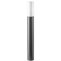 Outdoor floor luminiare AQUA PAULO, round, IP44, E27, stainless steel / opal glass, 90cm, anthracite