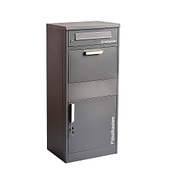 Bo�te � lettres 112 X 50 X 37CM angulaire, droit, avec paquet compartiment�, avec serrure, anthrazit