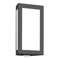 Luminaire mural d�ext�rieur AQUA LONG langue, avec d�tecteur de mouvement E27 IP44, anthrazit