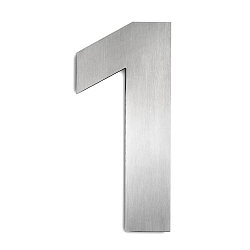 Num�ros de maison 1 grand, acier inoxydable bross�