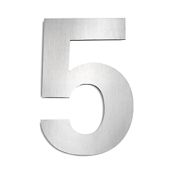 Num�ros de maison 5 grand, acier inoxydable bross�