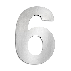 Num�ros de maison 6 grand, acier inoxydable bross�