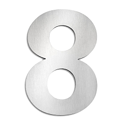 Num�ros de maison 8 grand, acier inoxydable bross�