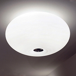 Luminaire de plafond AIH petit E27 IP20, aluminium brossé, blanc mat gradable