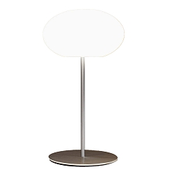 Lampe de table AIH avec interrupteur E27 IP20, aluminium brossé, blanc mat 