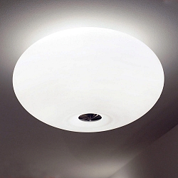 Luminaire de plafond AIH grand E27 IP20, aluminium brossé, blanc mat gradable