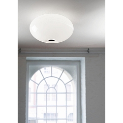 Luminaire de plafond AIH grand E27 IP20, aluminium brossé, scintillant, blanche gradable