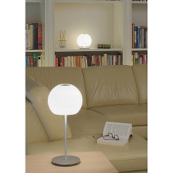 Lampe de table BALL langue, dimmable G9 IP20, aluminium brossé, opale, blanc mat gradable