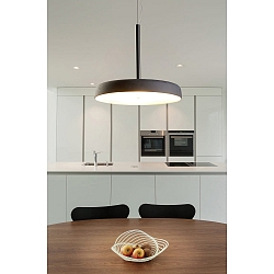 Luminaire à suspension CLAVIO FLAT rond, dimmable IP20, anthrazit, noir mat gradable