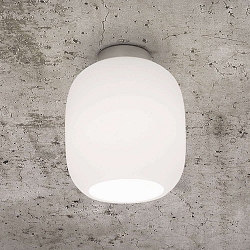 Luminaire de plafond MUREA dimmable E27 IP20, opale, blanc mat gradable