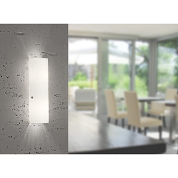 Luminaire mural TUBO haut bas, dimmable E14 IP20, nickel mat, opale, blanc mat gradable