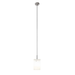 Luminaire à suspension TUBE XL à 1 flamme, dimmable E27 IP20, aluminium brossé, opale, blanc mat gradable