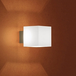 Luminaire mural CUBE à 1 flamme, dimmable G9 IP20, aluminium brossé, opale, blanc mat gradable