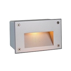 Recessed wall luminaire sIDE II, 220-240V AC / 50-60Hz, G9, IP65, 40W, matt silver