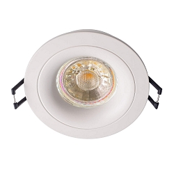 Plafonnier encastr� SIRRAH rond, rigide GU5.3 / MR16 IP20, blanche gradable