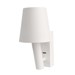 Luminaire mural ALWA I avec abat-jour, avec spot LED, r�glable, direct / indirect IP20, blanche 