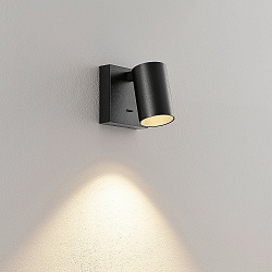 Lampe de lecture CAN TILT SQUARE angulaire, avec interrupteur, pivotant à la cardan GU10 IP20, noir