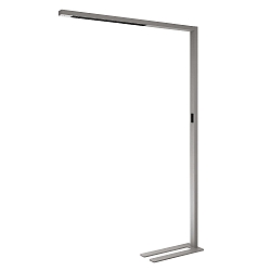 Lampadaire OFFICE THREE STANDARD MOTION haut bas, avec capteur, avec variateur tactile IP20, aluminium blanc gradable