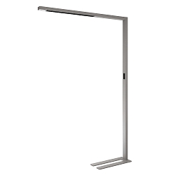 Lampadaire OFFICE THREE PRO MOTION haut bas, avec capteur, Tunable White IP20, aluminium blanc gradable